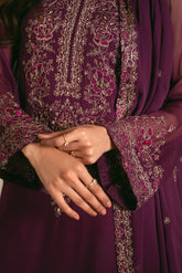 3 Piece Chiffon Embroidered Suit (FL0008)